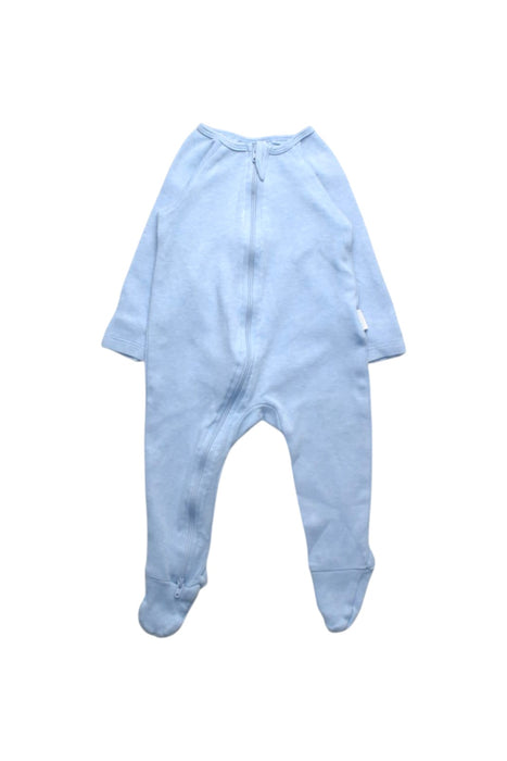 A Blue Onesies from Purebaby in size 3-6M for boy. (Front View)