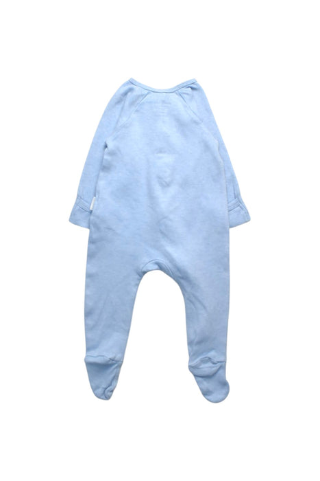 A Blue Onesies from Purebaby in size 3-6M for boy. (Back View)