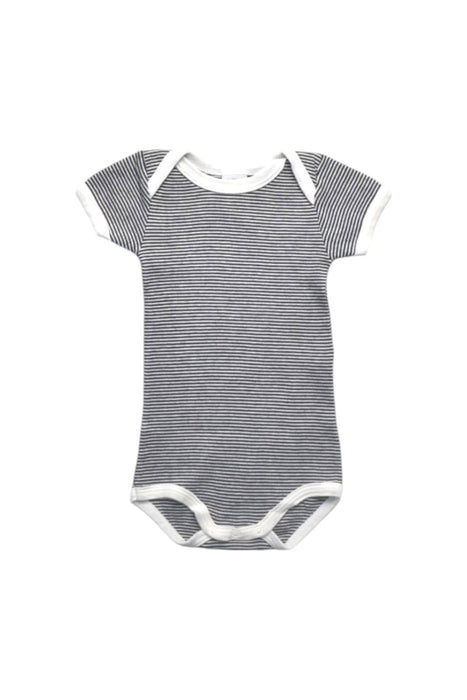 A Navy Short Sleeve Bodysuits from Petit Bateau in size 3-6M for boy. (Front View)