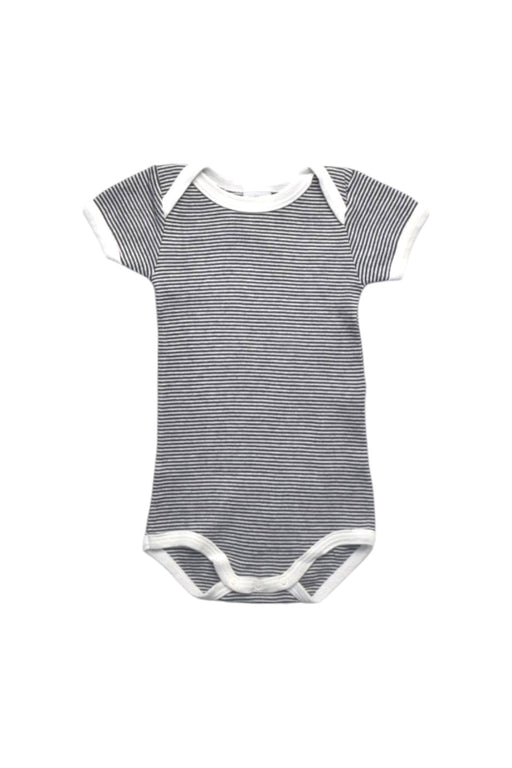 A Navy Short Sleeve Bodysuits from Petit Bateau in size 3-6M for boy. (Front View)