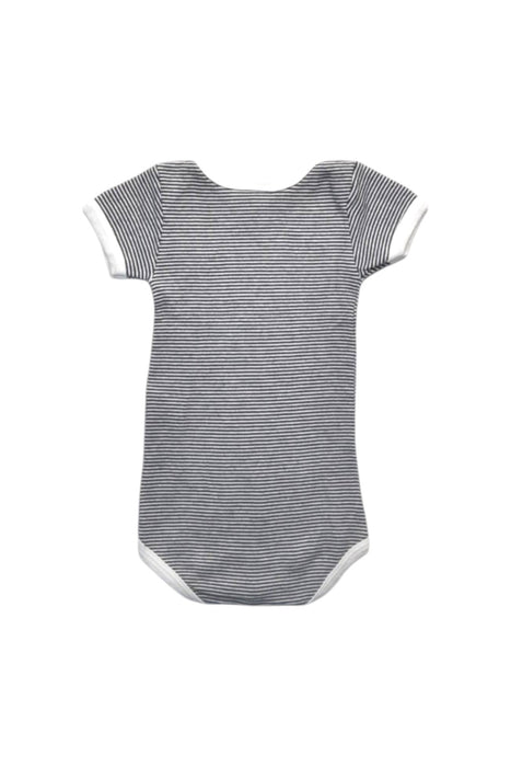 A Navy Short Sleeve Bodysuits from Petit Bateau in size 3-6M for boy. (Back View)