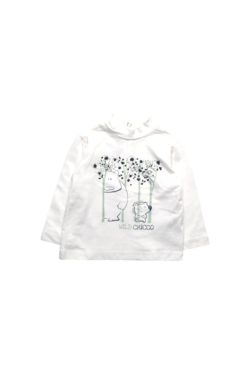 A White Long Sleeve Tops from Chicco in size 6-12M for boy. (Front View)