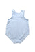 A Blue Sleeveless Rompers from Purebaby in size 3-6M for boy. (Back View)