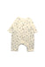 A Ivory Long Sleeve Rompers from Petit Bateau in size 0-3M for boy. (Front View)