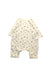 A Ivory Long Sleeve Rompers from Petit Bateau in size 0-3M for boy. (Back View)