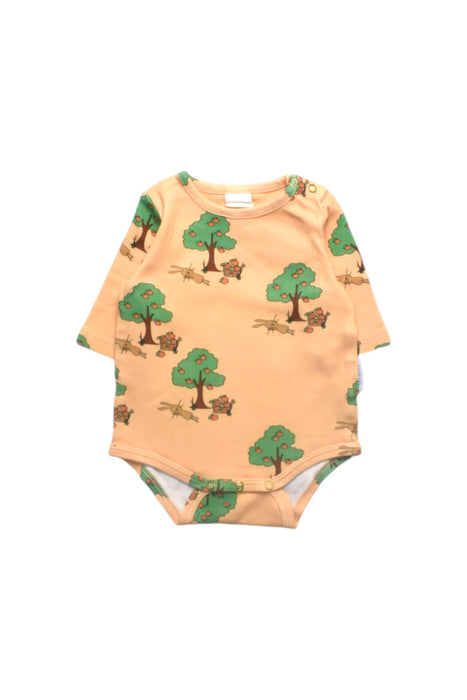 A Peach Long Sleeve Bodysuits from Sea Apple in size 3-6M for boy. (Front View)