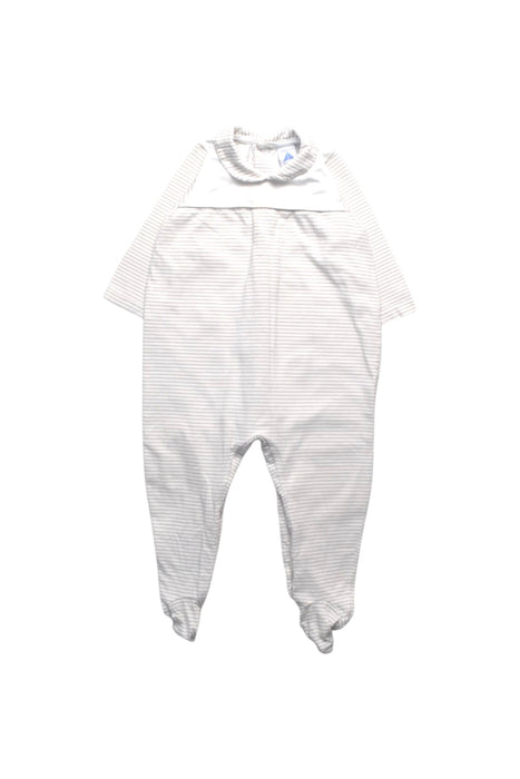 A White Long Sleeve Rompers from Babidu in size 6-12M for boy. (Front View)