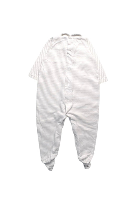 A White Long Sleeve Rompers from Babidu in size 6-12M for boy. (Back View)