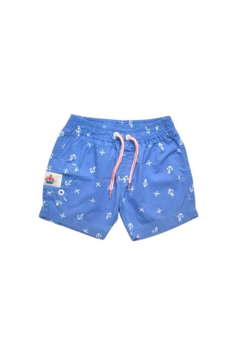 A Blue Shorts from Purebaby in size 3-6M for boy. (Front View)