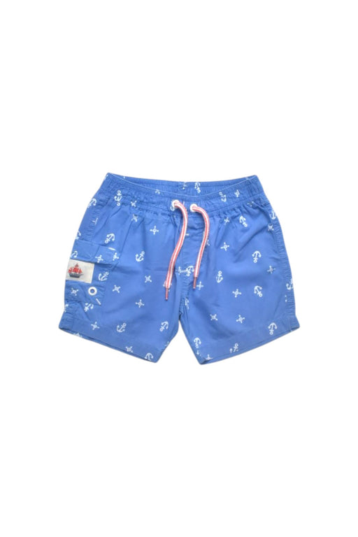 A Blue Shorts from Purebaby in size 3-6M for boy. (Front View)