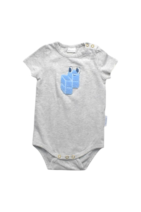 A Grey Short Sleeve Bodysuits from Sea Apple in size 3-6M for boy. (Front View)