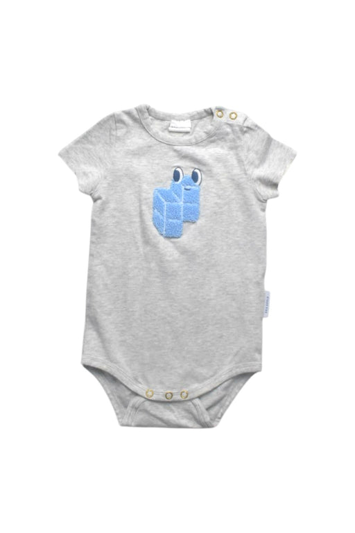 A Grey Short Sleeve Bodysuits from Sea Apple in size 3-6M for boy. (Front View)