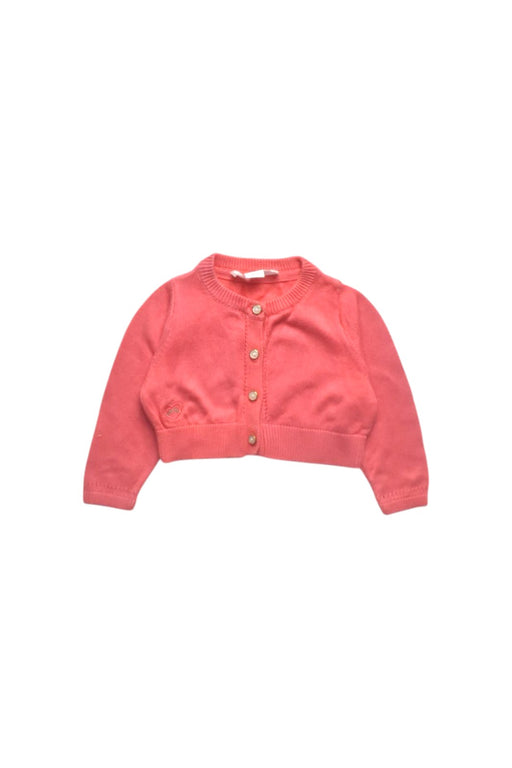A Pink Cardigans from Chateau de Sable in size 3-6M for girl. (Front View)