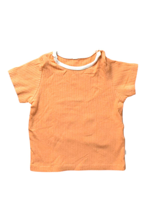 A Orange Short Sleeve Tops from Mori in size 6-12M for girl. (Front View)