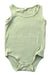 A Green Sleeveless Bodysuits from Mori in size 6-12M for girl. (Front View)