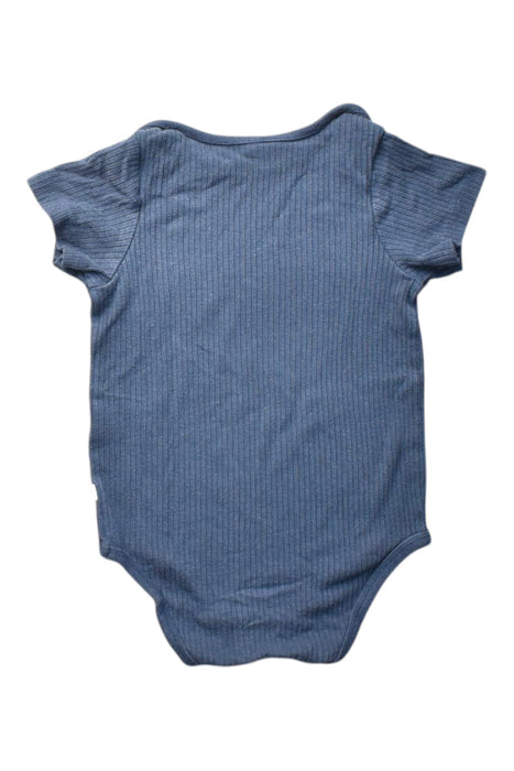 A Blue Short Sleeve Bodysuits from Mori in size 6-12M for boy. (Back View)