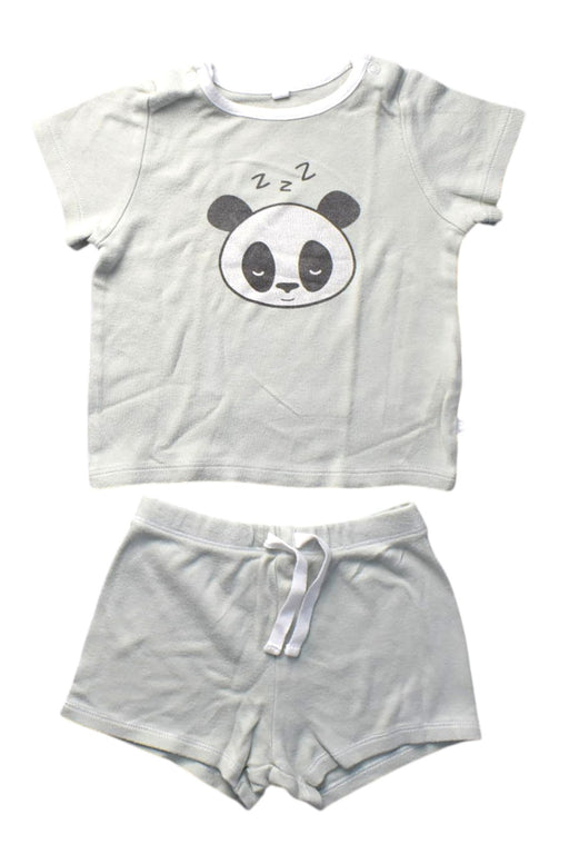 A White Shorts Sets from Mori in size 6-12M for girl. (Front View)