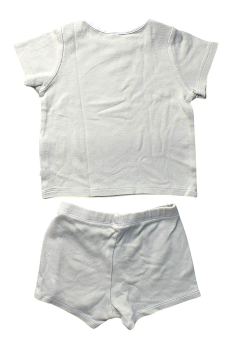 A White Shorts Sets from Mori in size 6-12M for girl. (Back View)