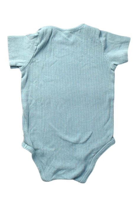 A Blue Short Sleeve Bodysuits from Mori in size 6-12M for boy. (Back View)