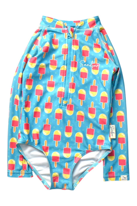 A Multicolour Rash Guards from Sandbar in size 2T for girl. (Front View)