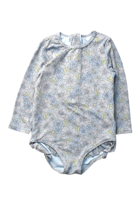 A Blue Rash Guards from Seed in size 12-18M for girl. (Front View)