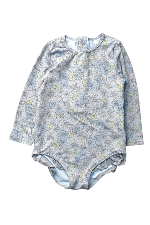 A Blue Rash Guards from Seed in size 12-18M for girl. (Front View)