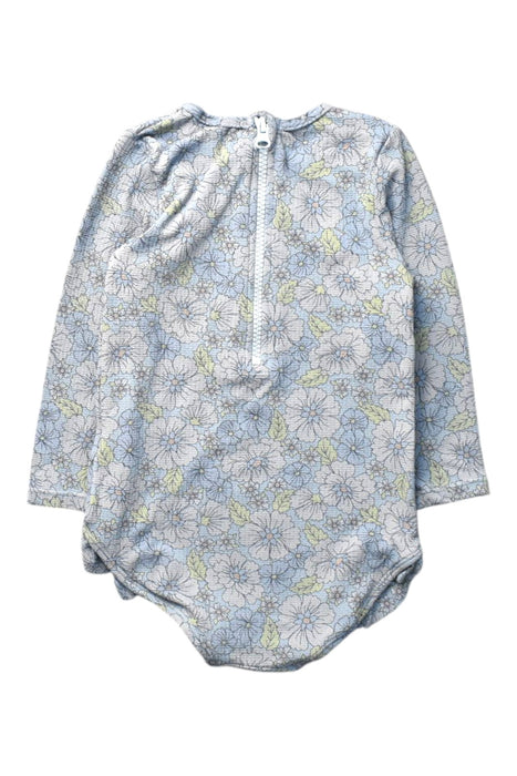 A Blue Rash Guards from Seed in size 12-18M for girl. (Back View)