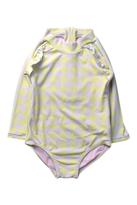 A Yellow Rash Guards from Seed in size 12-18M for girl. (Front View)