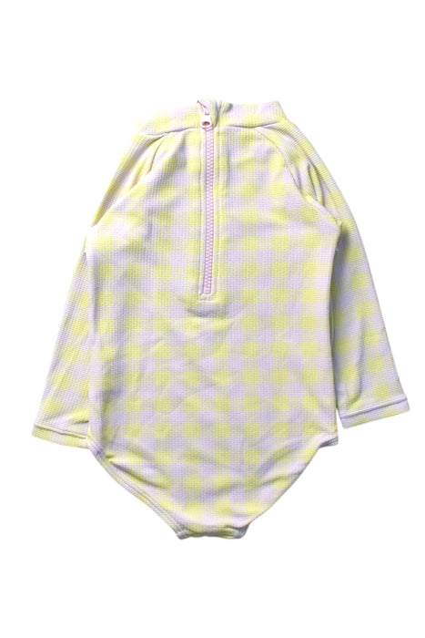 A Yellow Rash Guards from Seed in size 12-18M for girl. (Back View)