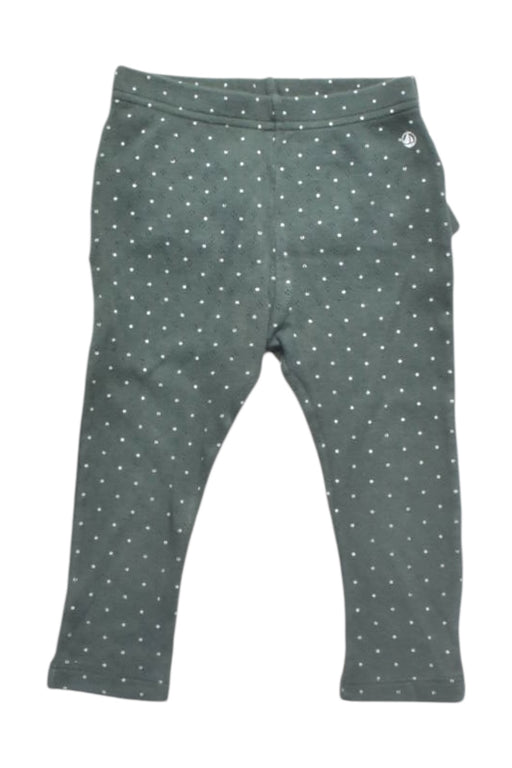 A Green Leggings from Petit Bateau in size 6-12M for girl. (Front View)