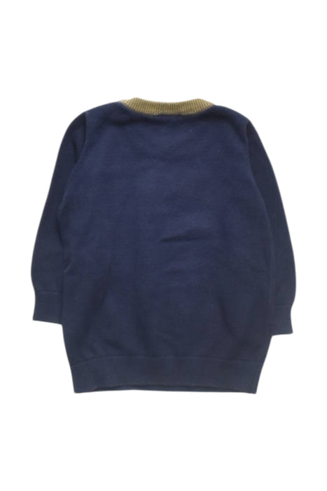 A Navy Crewneck Sweatshirts from Seed in size 6-12M for boy. (Back View)