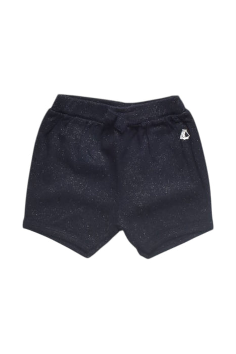 A Navy Shorts from Petit Bateau in size 3-6M for girl. (Front View)