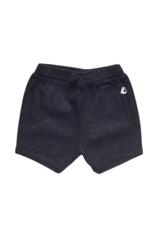 A Navy Shorts from Petit Bateau in size 3-6M for girl. (Front View)