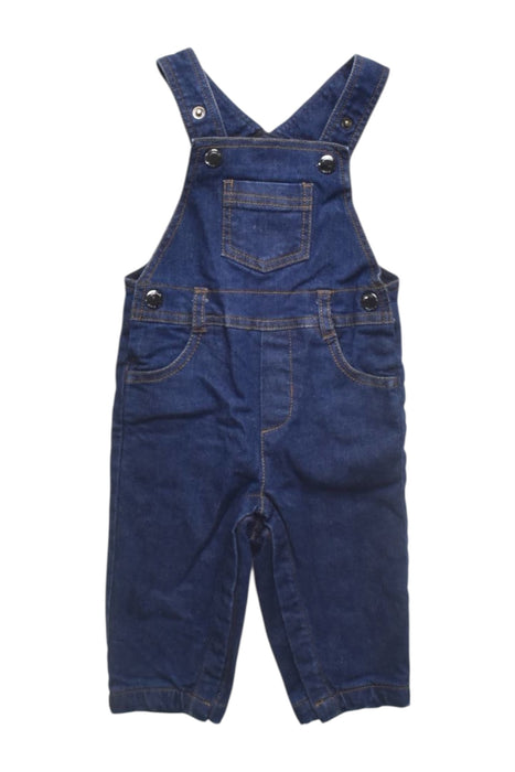 A Navy Long Overalls from Jacadi in size 3-6M for boy. (Front View)