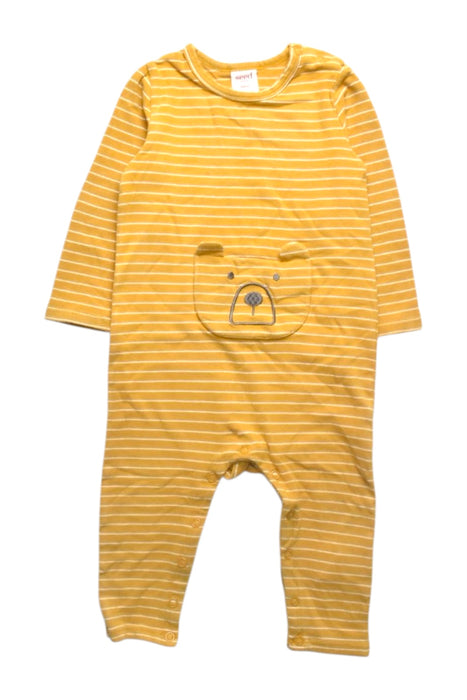 A Yellow Long Sleeve Jumpsuits from Seed in size 6-12M for boy. (Front View)