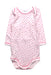 A Pink Long Sleeve Bodysuits from Petit Bateau in size 3-6M for girl. (Front View)