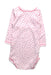 A Pink Long Sleeve Bodysuits from Petit Bateau in size 3-6M for girl. (Back View)