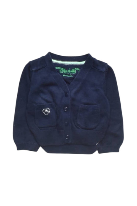 A Blue Cardigans from Chateau de Sable in size 3-6M for girl. (Front View)