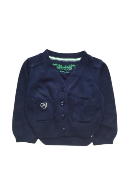 A Blue Cardigans from Chateau de Sable in size 3-6M for girl. (Front View)