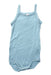 A Blue Sleeveless Bodysuits from Petit Bateau in size 6-12M for girl. (Front View)