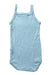 A Blue Sleeveless Bodysuits from Petit Bateau in size 6-12M for girl. (Back View)