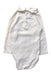 A White Long Sleeve Bodysuits from Petit Bateau in size 12-18M for girl. (Front View)