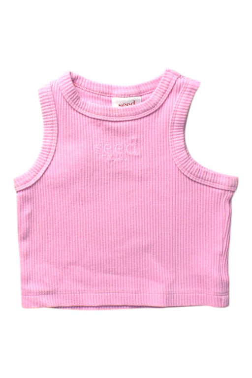 A Pink Sleeveless Tops from Seed in size 2T for girl. (Front View)