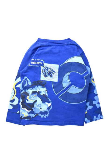 A Blue Long Sleeve T Shirts from Kenzo in size 3T for boy. (Back View)