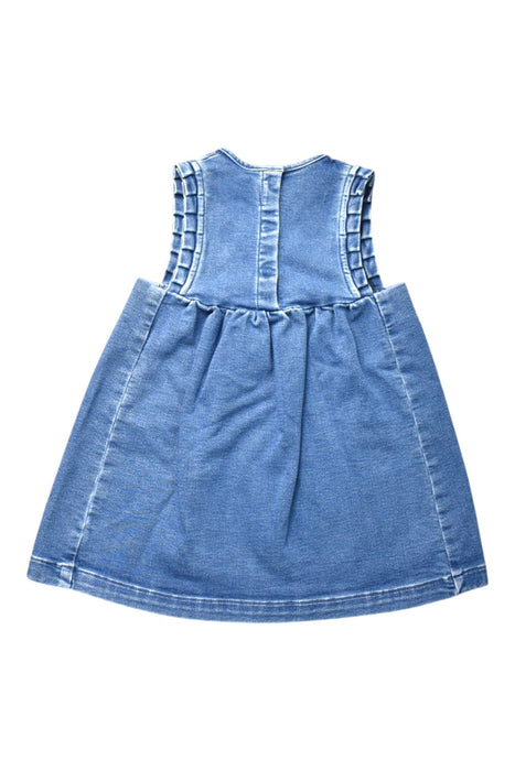 A Blue Sleeveless Dresses from Petit Bateau in size 18-24M for girl. (Back View)