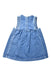 A Blue Sleeveless Dresses from Petit Bateau in size 18-24M for girl. (Back View)