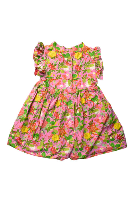 A Multicolour Short Sleeve Dresses from Maison Q in size 2T for girl. (Back View)