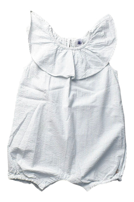 A White Sleeveless Rompers from Petit Bateau in size 18-24M for girl. (Front View)