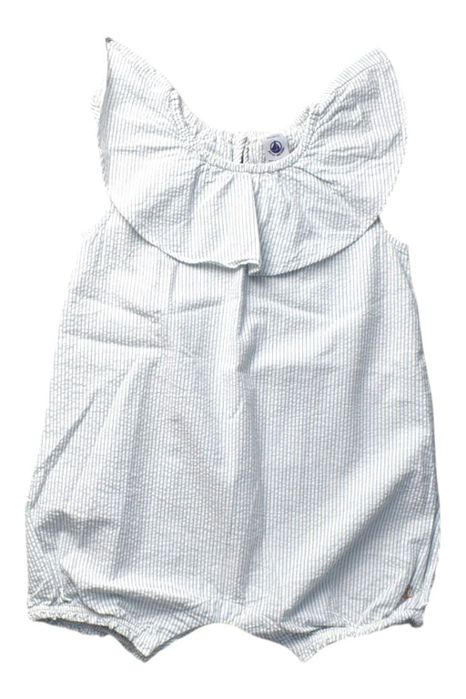 A White Sleeveless Rompers from Petit Bateau in size 18-24M for girl. (Front View)