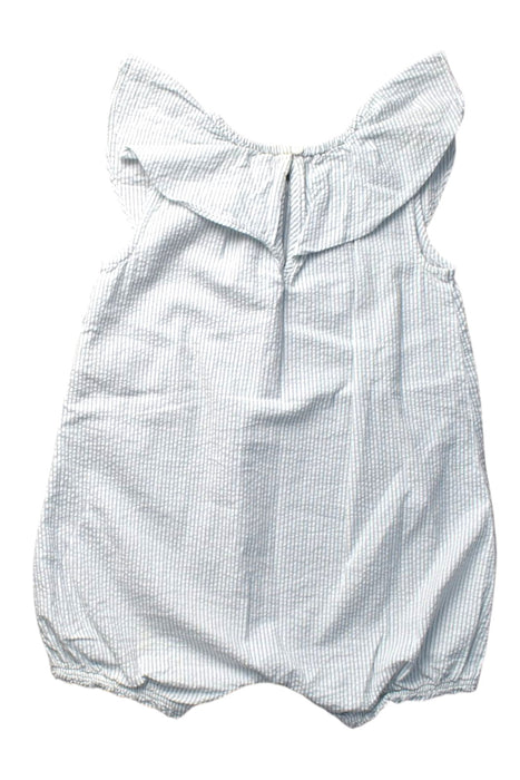 A White Sleeveless Rompers from Petit Bateau in size 18-24M for girl. (Back View)